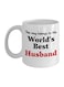 World's Best Husband Printed Mug White/Black/Red