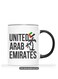 Ceramic Mug "United Arab Emirates" with Flag And Palm Tree Design