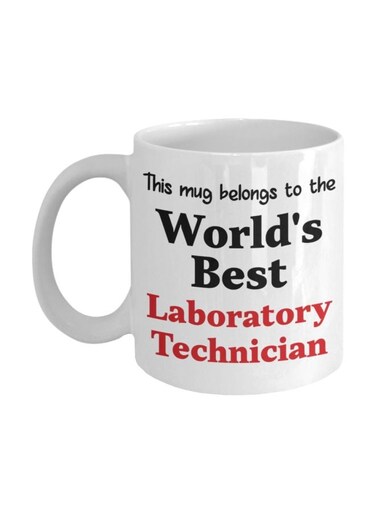 World's Best Laboratory Technician Printed Coffee Mug White/Black/Red