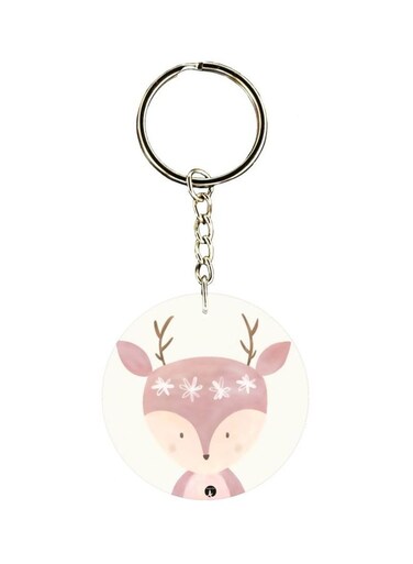 Cartoon Themed Single Sided Keychain