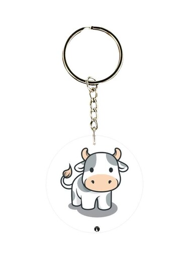 Cow Printed Keychain