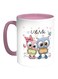 U &amp; Me Printed Coffee Mug White/Pink 11ounce
