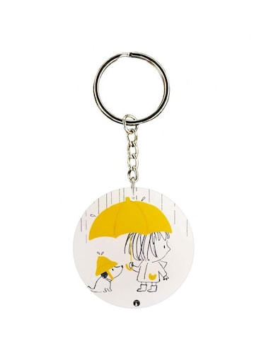 Cartoon Themed Single Sided Keychain