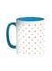 Motifs Of Small And Large Stars Printed Coffee Mug Turquoise/White 11ounce