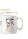 Funny Cat Meme &amp; Arabic Script Design, Humorous Gift for Friends, Coworkers, Office &amp; Home Use, Coffee Mug in Orange