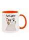 Funny Cat Meme &amp; Arabic Script Design, Humorous Gift for Friends, Coworkers, Office &amp; Home Use, Coffee Mug in Orange