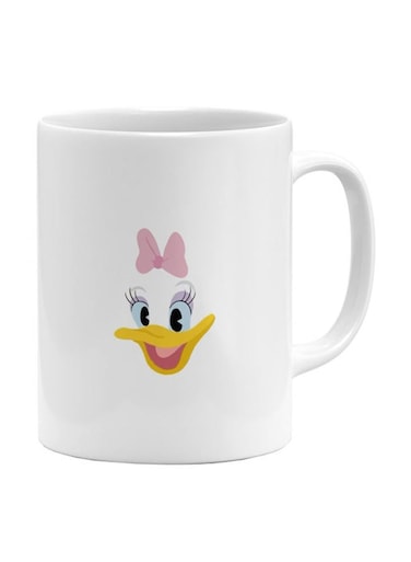 Daisy Duck Printed Mug Pink/White/Yellow
