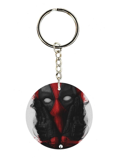 Double Sided Deadpool Printed Keychain