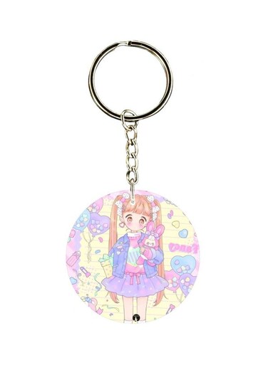 Cartoon Printed Keychain