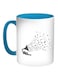 Musical Instrument Printed Coffee Mug Turquoise/White/Black
