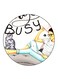 Woman Printed Fridge Magnet Round Multicolour