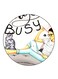 Woman Printed Fridge Magnet Round Multicolour