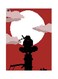 Cartoon Themed Metallic Plate Red/White/Black 20x15cm