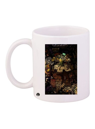 Cartoon Printed Coffee Mug White/Black/Brown