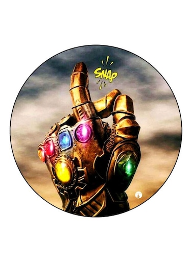Thanos Gauntlet Printed Fridge Magnet Gold/Green/Red 5.5cm