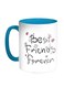 Best Friends For Ever Printed Coffee Mug Blue/White/Black