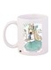 Cartoon Printed Coffee Mug White/Blue/Beige 11ounce