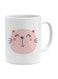 Cute Cartoonist Cat Face Printed Mug White/Pink/Black