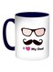 I Love My Dad Printed Coffee Mug Blue/White 11ounce