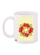 Printed Ceramic Coffee Mug White/Yellow/Red