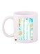 Printed Coffee Mug White/Blue/Yellow 11ounce