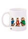Alvin And The Chipmunks Printed Coffee Mug White/Red/Green 11ounce