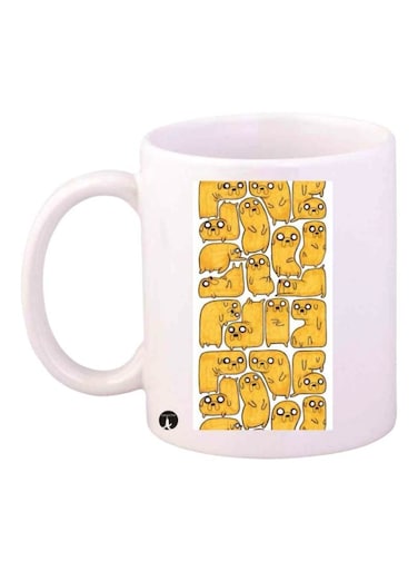 Adventure Time Printed Mug White/Yellow Standard Size