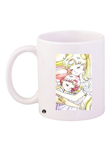 Princess Printed Ceramic Coffee Mug White/Yellow/Red 11ounce