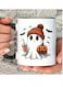 1pc Cute Halloween Ghost Pattern Ceramic Mug, Fun Coffee Cup for Family and Friends Household Gadgets.