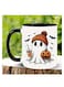 1pc Cute Halloween Ghost Pattern Ceramic Mug, Fun Coffee Cup for Family and Friends Household Gadgets.