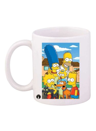 The Simpsons Printed Mug White/Blue/Yellow Standard Size