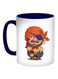 Cartoons Pirate Printed Coffee Mug Blue/White/Orange 11ounce