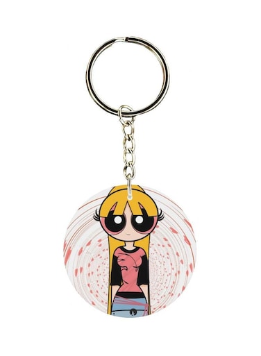 Power Puff Girl Printed Keychain