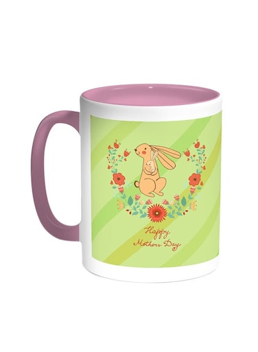 Happy Mother's Day Printed Coffee Mug Pink/White 11ounce