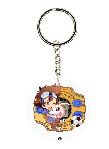 The Anime Digimon Double Side Printed Keychain