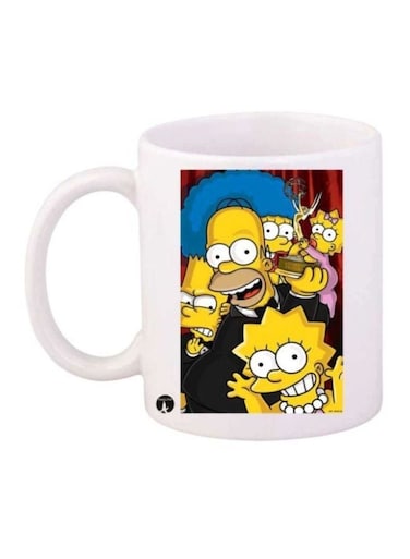 The Simpsons Printed Mug White/Yellow/Black