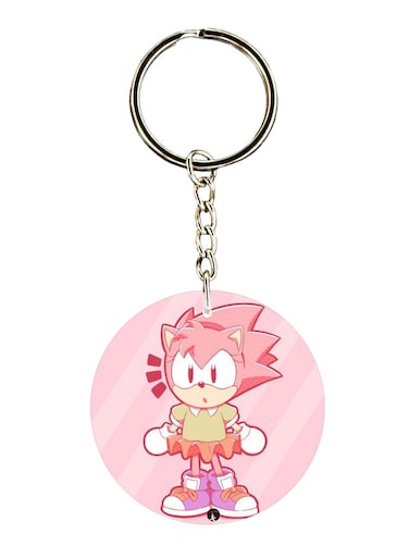 Double Sided Sonic Printed Keychain