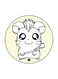 The Anime Hamtaro Theme Printed Fridge Magnet White/Black/Yellow
