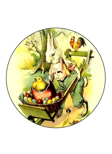 Vintage Art Printed Fridge Magnet Multicolour