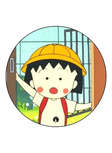 The Anime Chibi Maruko Chan Printed Fridge Magnet Yellow/Blue/Green
