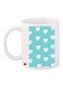 Hearts Printed Coffee Mug White/Blue 11ounce