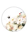 Flowers Printed Fridge Magnet Round Multicolour