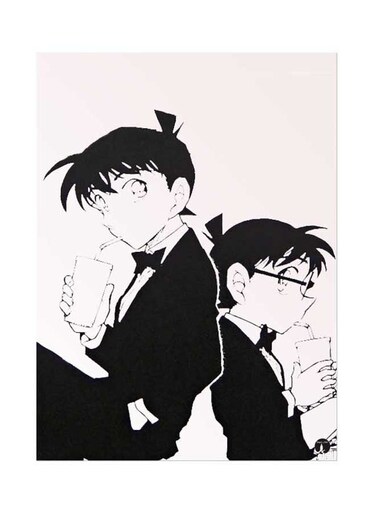 Metal Plate For Detective Conan Poster Pink/Black