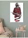 Guitarist Themed Wall Painting White/Red/Black 40x60cm