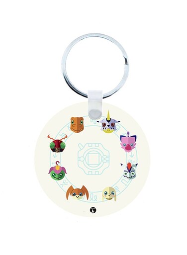 Digimon Anime Wooden Keychain