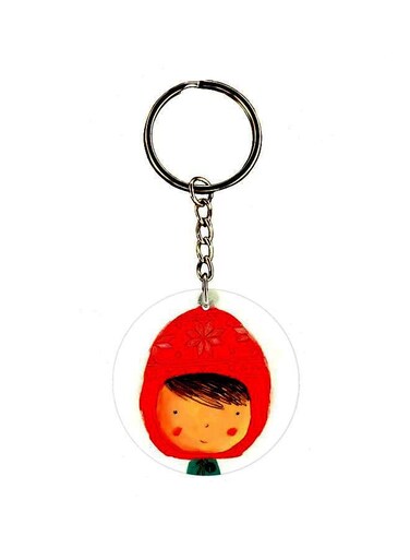Cartoon Themed Single Sided Keychain