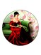 Vintage Art Printed Fridge Magnet Multicolour