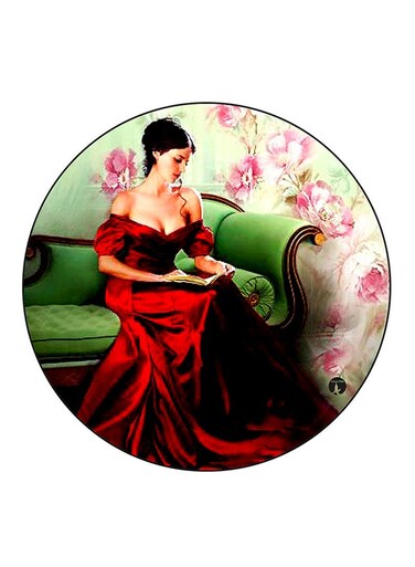 Vintage Art Printed Fridge Magnet Multicolour