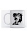 Mug Woman and Bird for Coffee and Tea White