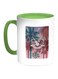 Beach Party Printed Coffee Mug Blue/White/Green 11ounce